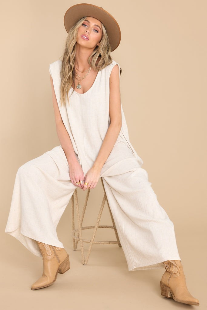 Love Notes Ivory Jumpsuit | Red Dress 