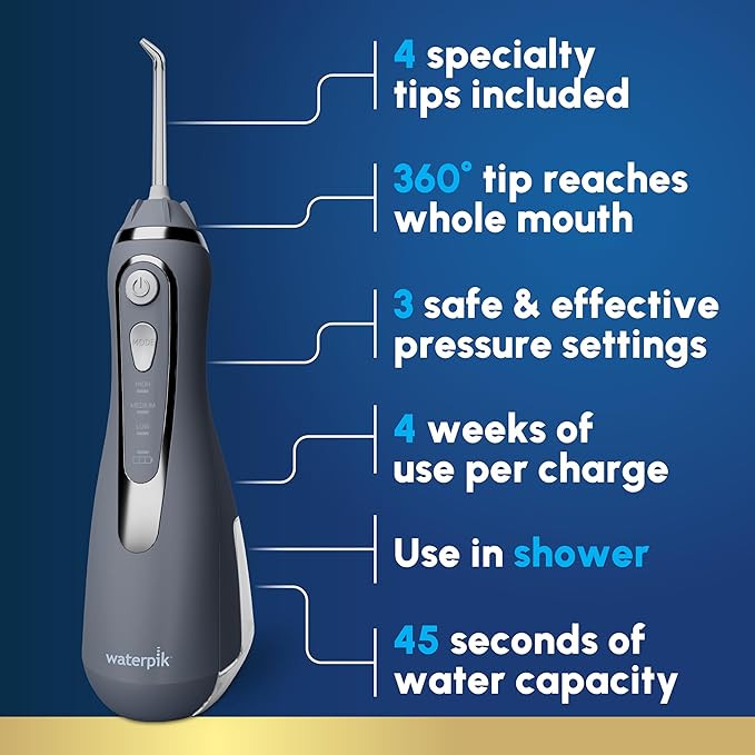 Waterpik Cordless Advanced 2.0 Water Flosser For Teeth, Gums, Braces, Dental Care With Travel Bag... | Amazon (US)