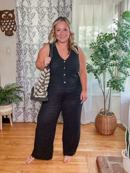 Abercrombie spring haul 
Matching knit set 
Wearing size large in both the vest and pants 
Could be worn as a swim cover up too! It is a bit sheer so wear black undergarments :)
Vacation style, vacation outfit, resort wear, casual style, spring style, size 12 style

#LTKover40 #LTKsalealert #LTKmidsize