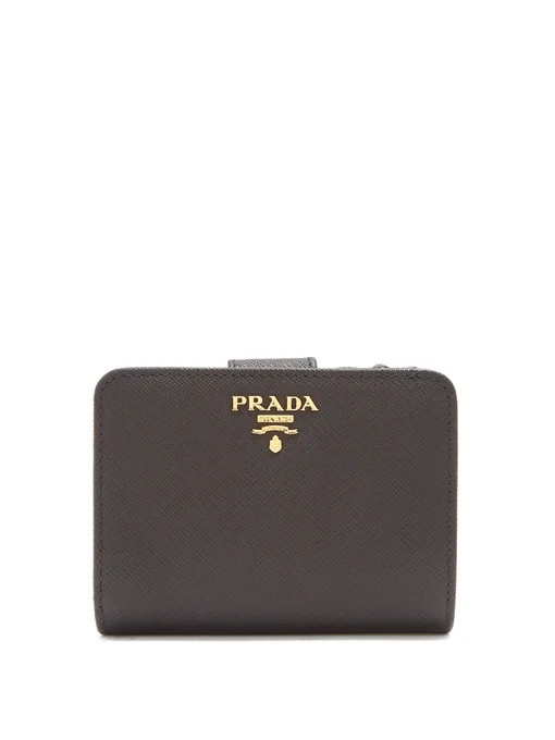 Compact zip-around saffiano leather wallet | Prada | Matches (US)