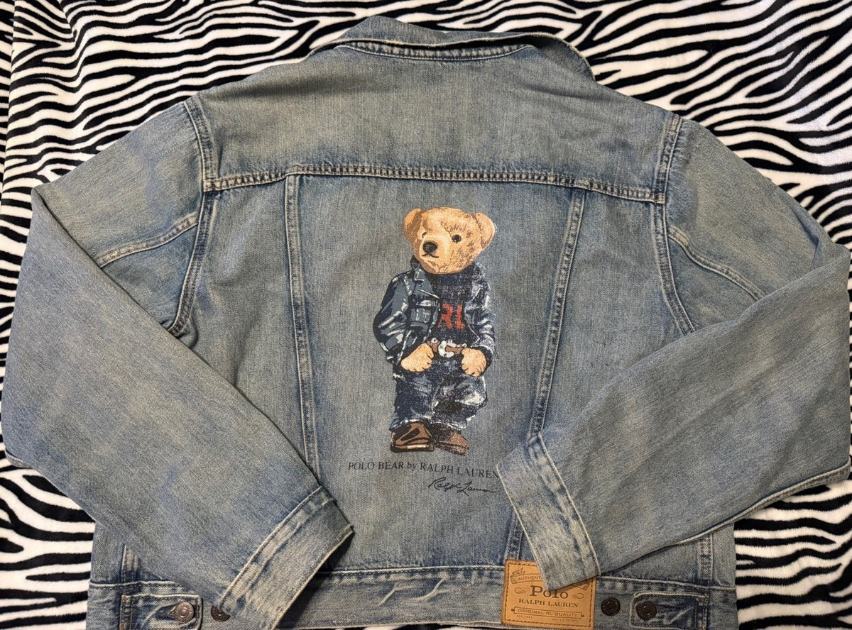 Polo Ralph Lauren Polo Bear Trucker Jacket Woman’s Size Large | eBay US