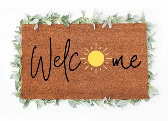 Welcome Sun Doormat  Summer Doormat  Spring Doormat  Sun | Etsy | Etsy (US)