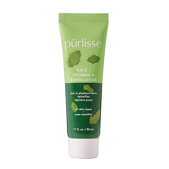 pūrlisse Kale + Vitamin K Face Exfoliator Scrub - Exfoliating Face Wash for Detoxifying & Pore T... | Amazon (US)
