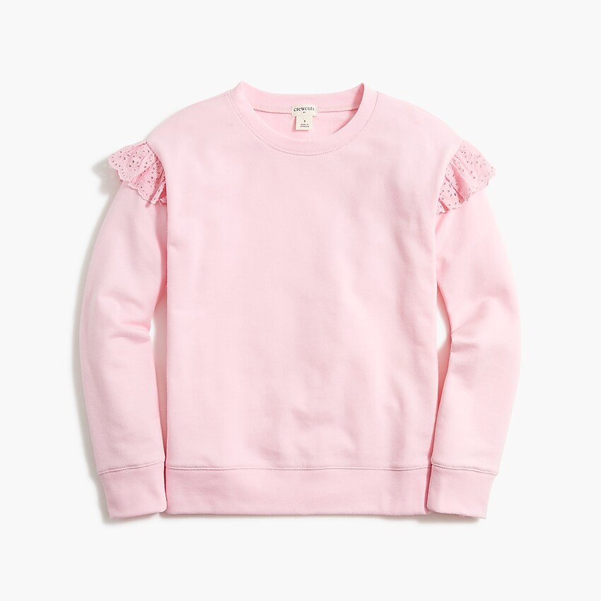 Girls' ruffle-trim sweatshirt | J.Crew Factory