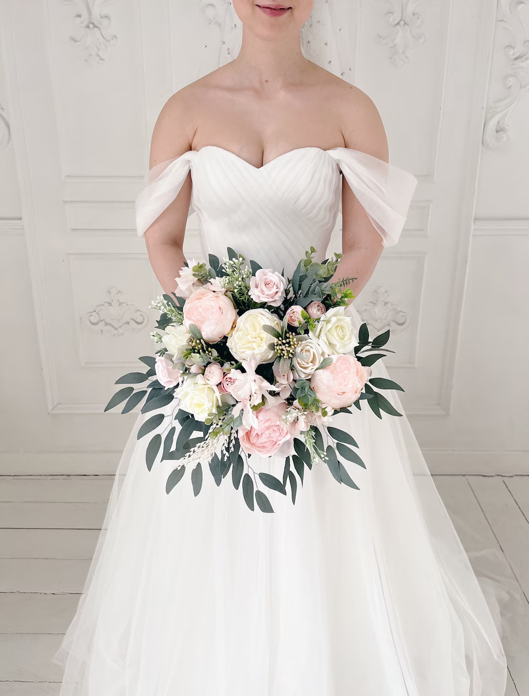 Wedding Bouquet, Bridal Bouquet, Blush Wedding Bouquet, Pink Wedding Bouquet, Bridesmaids Bouquet... | Etsy (US)