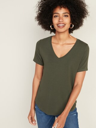 Luxe V-Neck Tee for Women | Old Navy (US)
