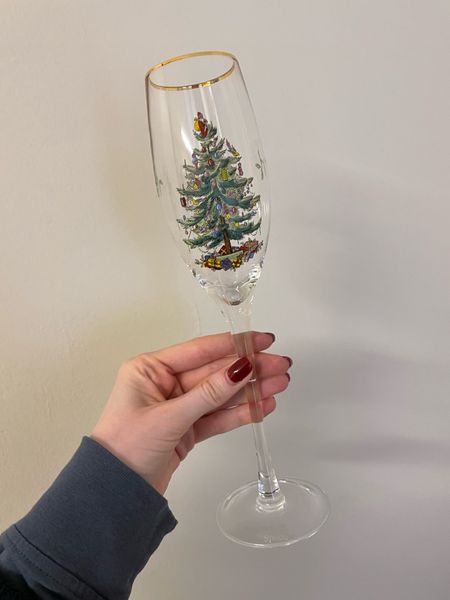 Spode champagne flutes and wine glasses on major sale! 
.
Holiday decor Christmas decorations tablescape table settings 

#LTKfindsunder50 #LTKHoliday #LTKhome