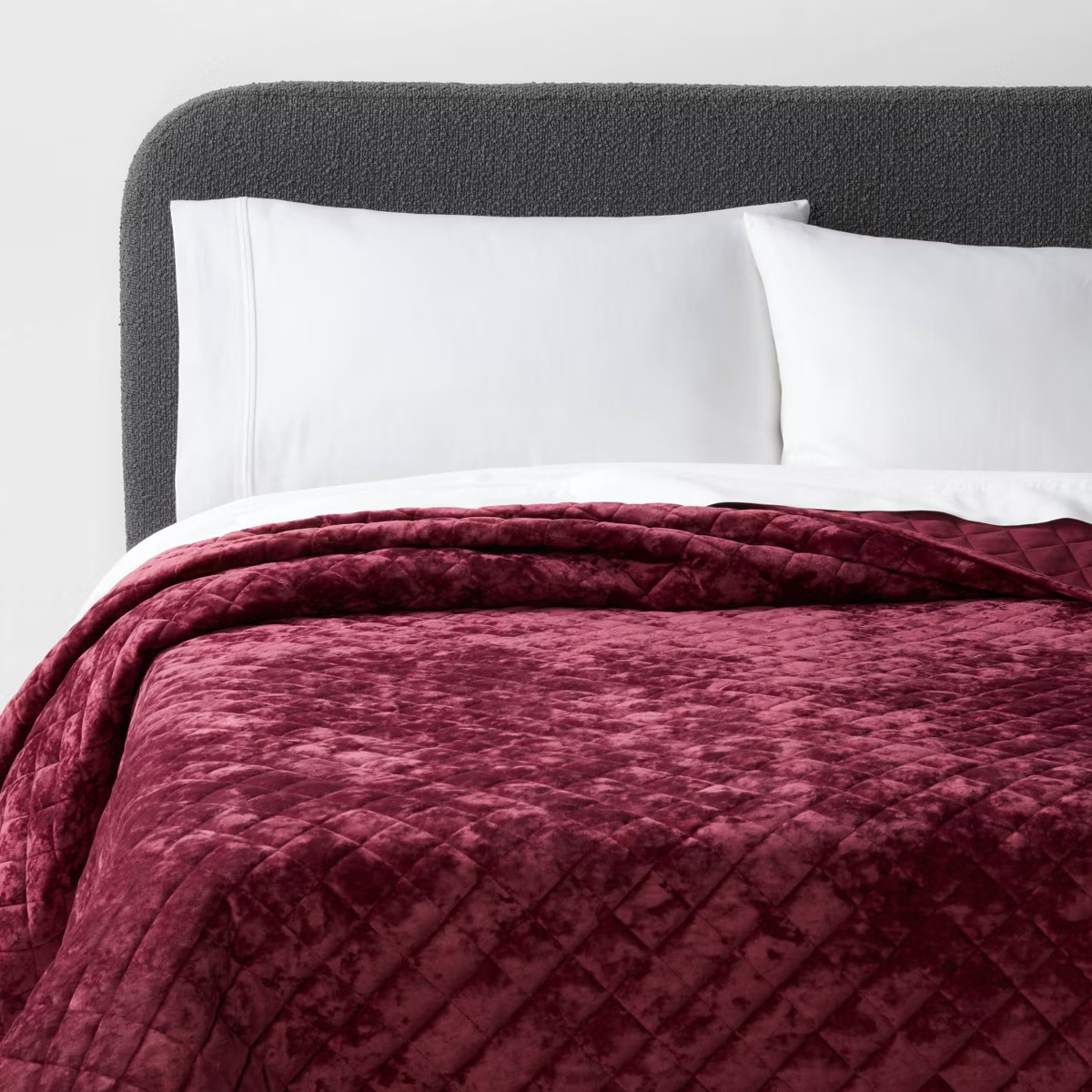 Luxe Diamond Stitch Velvet Quilt - Threshold™ | Target
