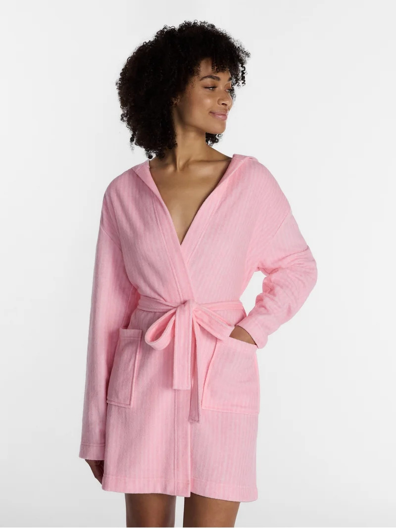No Boundaries Terry Hooded Robe, Women\u2019s and Women\u2019s Plus S-3X | Walmart (US)