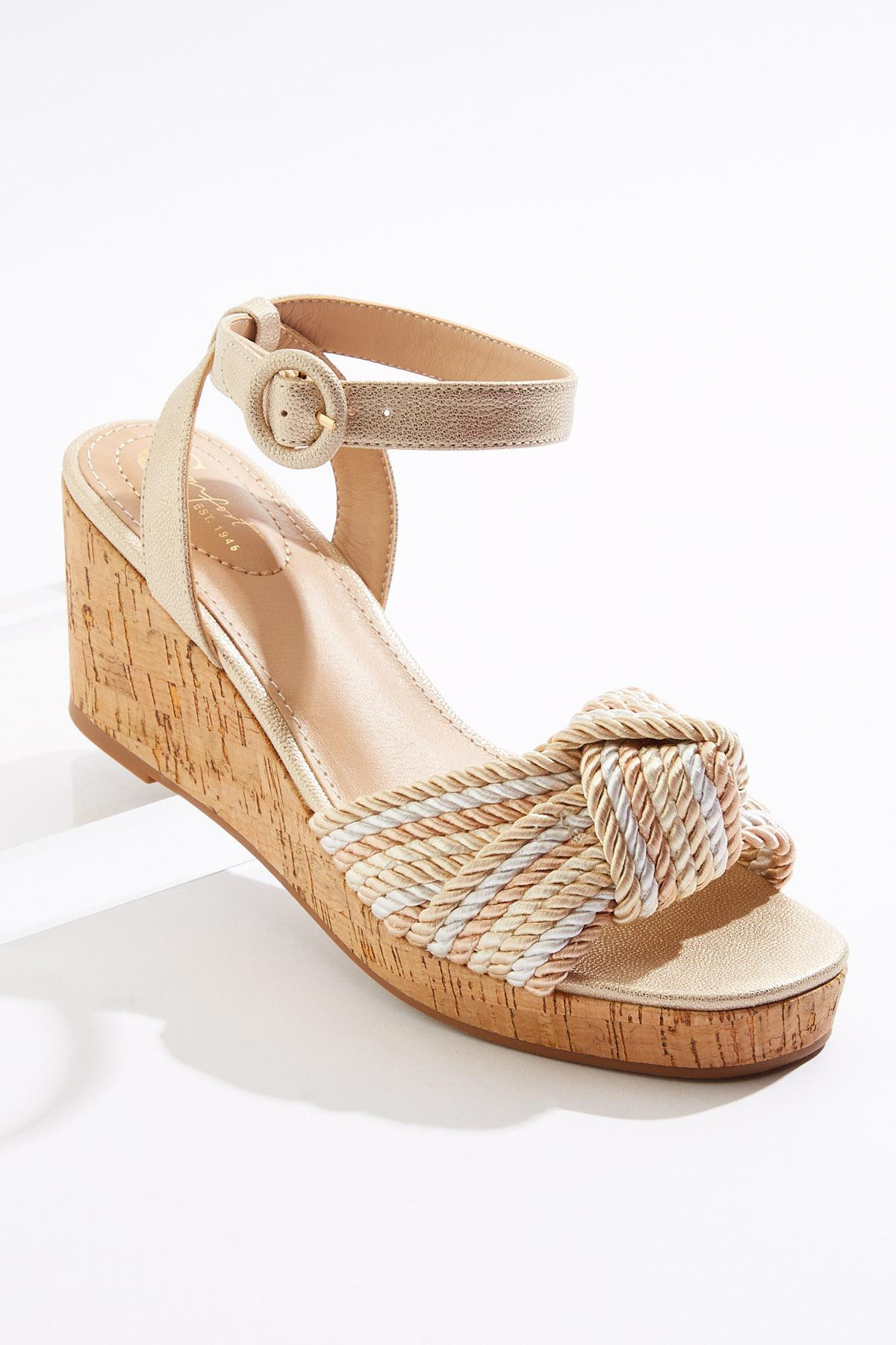 Rope Knot Wedge Sandals | Cato Fashions