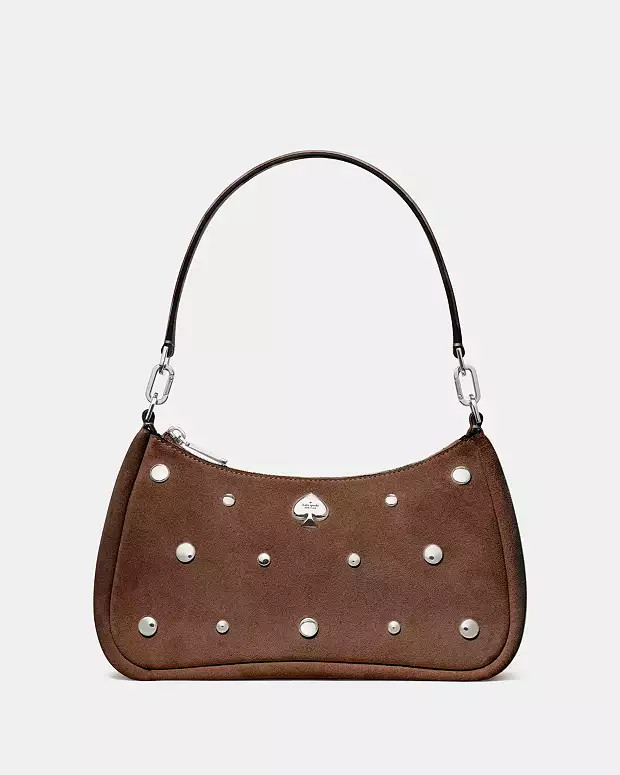Kayla Suede Studs Small Convertible Shoulder Bag | Kate Spade Outlet