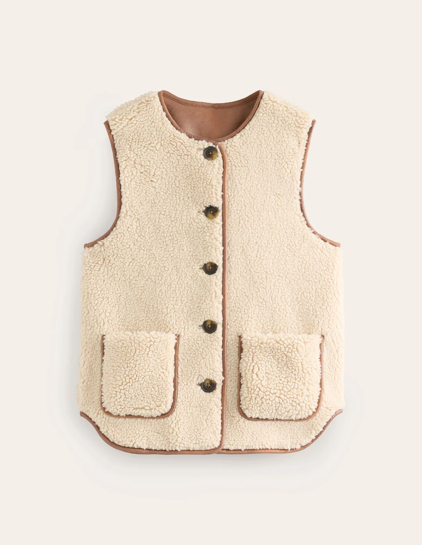 Borg Button Gilet | Boden (US)