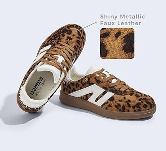 LUCKY STEP Women Classic Retro Gum Sole Fashion Sneakers Casual Tennis Skate Shoe Genuine Leather... | Amazon (US)