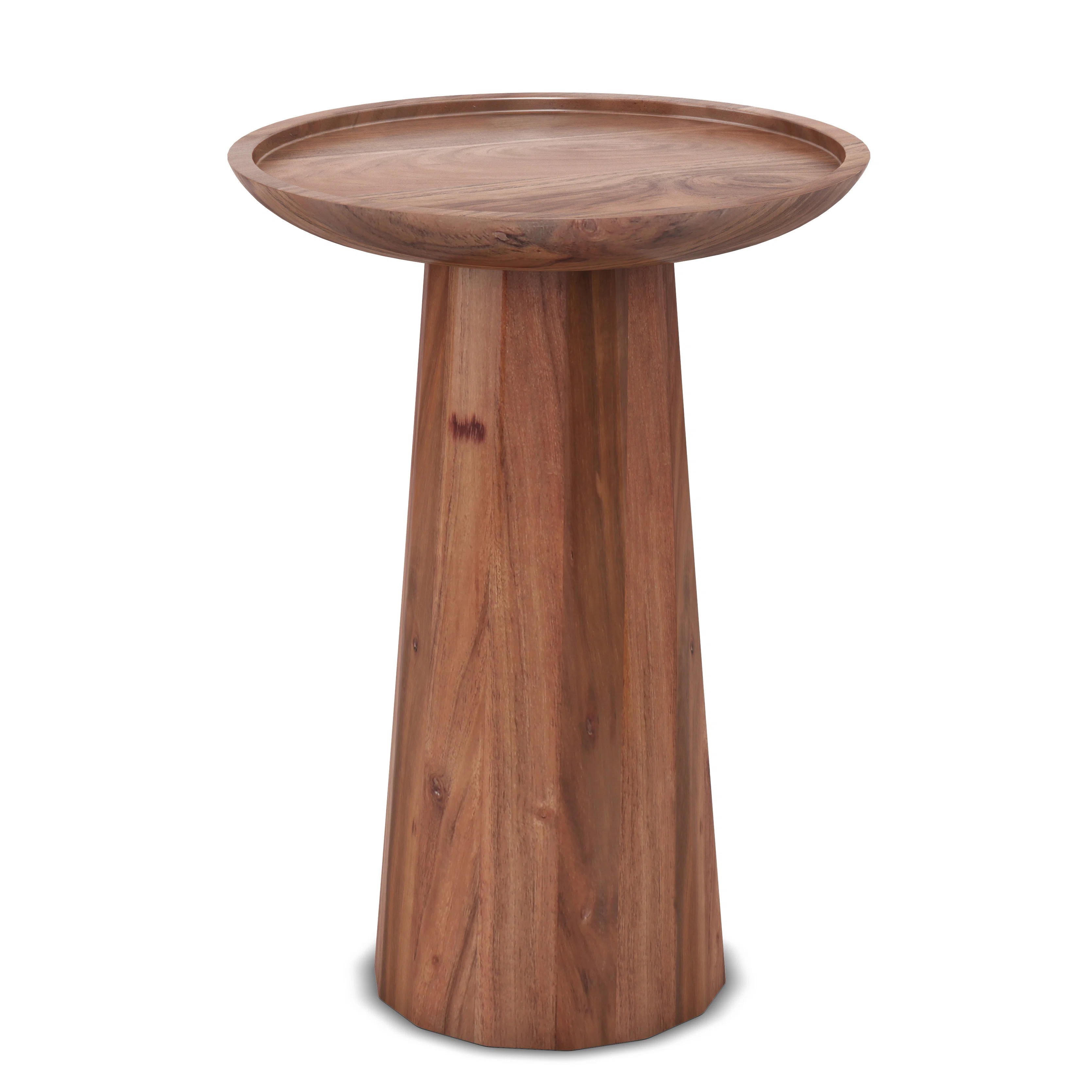 Dayton Solid Wood Tray Top Pedestal End Table | Wayfair North America