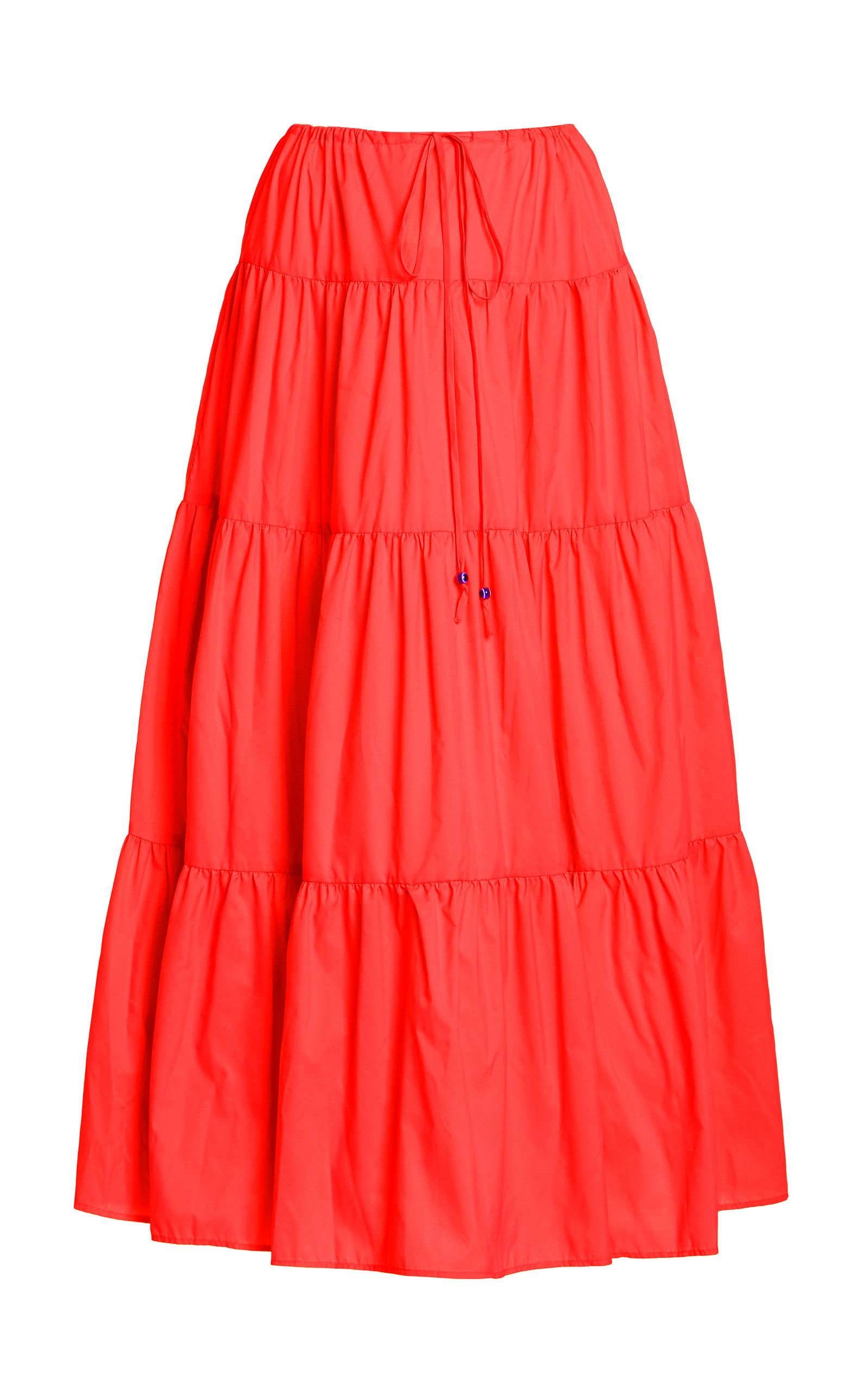 Lucca Tiered Shell Midi Skirt | Moda Operandi (Global)