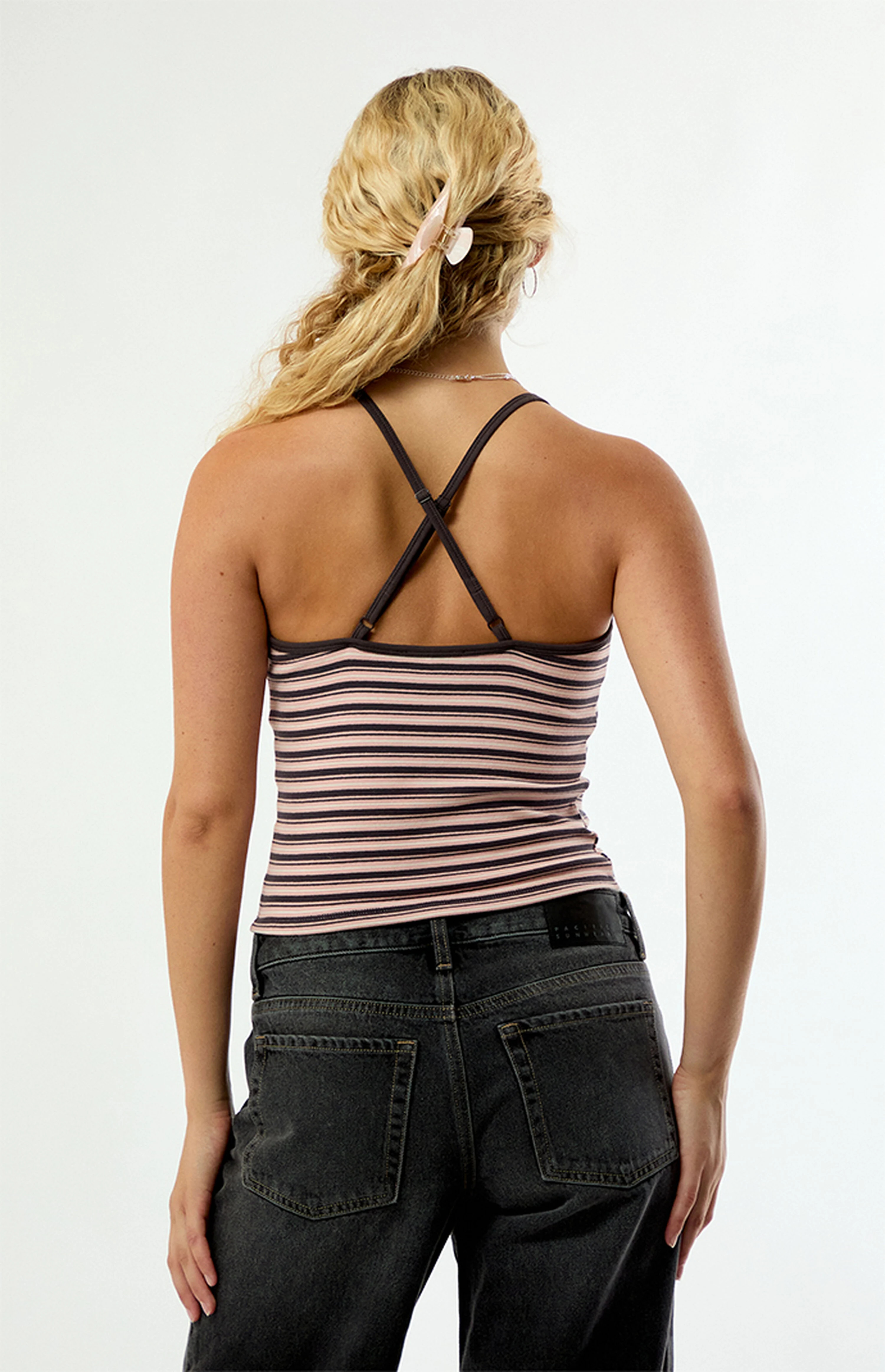 Your Favorite Elle Easy V-Neck Striped Tank Top | PacSun