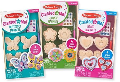 Melissa & Doug Paint & Decorate Your Own Wooden Magnets Craft Kit – Butterflies, Hearts, Flower... | Amazon (US)