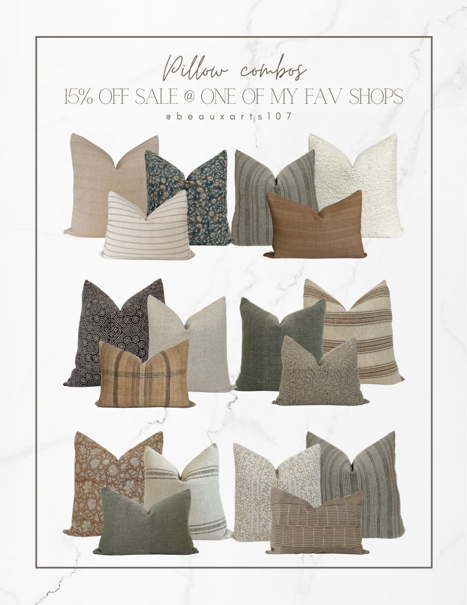 Get 15% off at one of my favorite pillow shows! Check out my pillow combos! 

#LTKsalealert #LTKhome #LTKFind