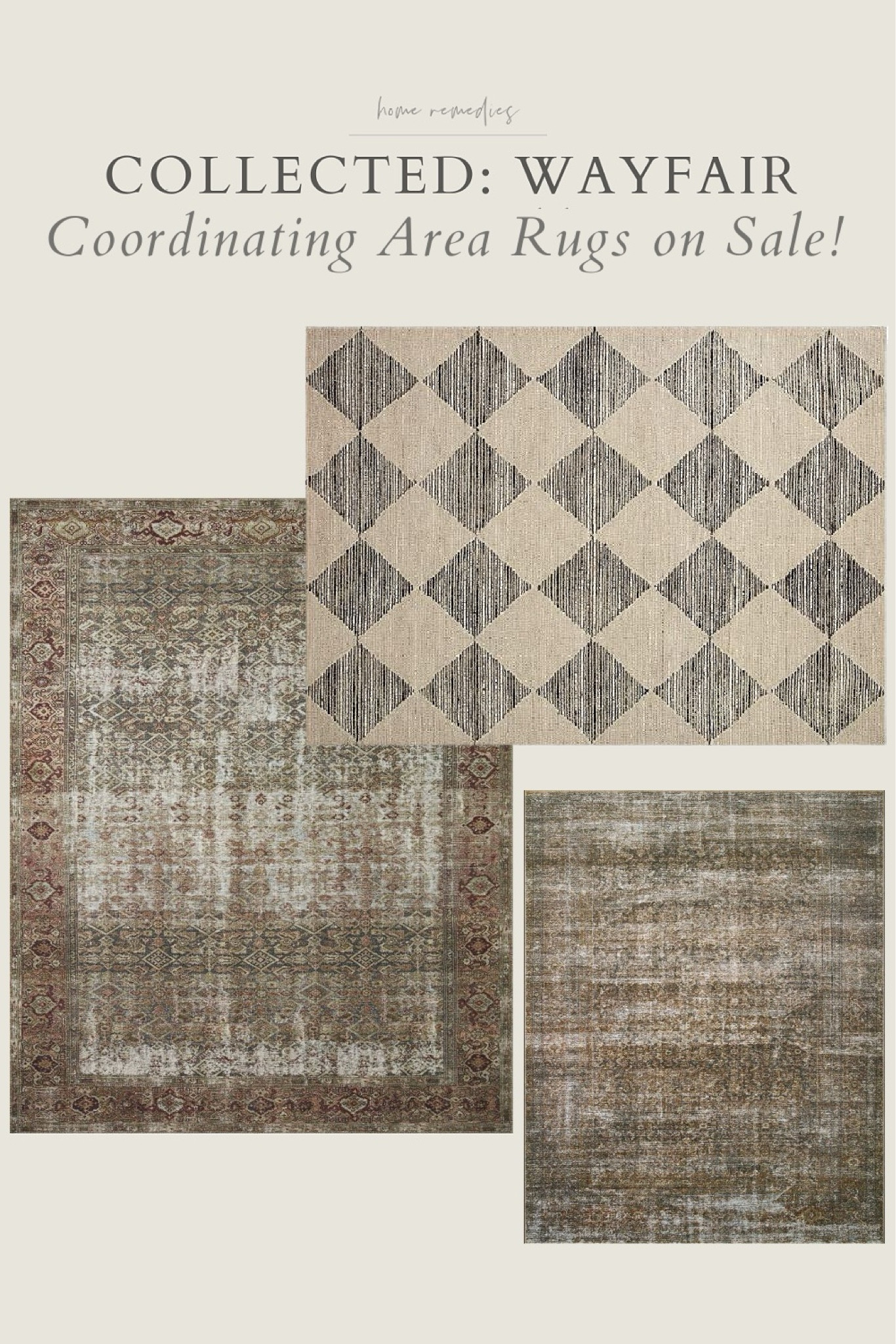 Currently on sale - these coordinating rugs for the Amber Lewis for Loloi "Georgie Moss/Salmon" vintage style area rug! Billie Oriental Tobacco Rust, Loloi Chris Loves Julia Francis Beige Charcoal, Family Room, Living Room, Dining Room, Den, Bedroom, Entryway, Modern Organic, Modern Farmhouse, Cottage, Contemporary #LTKSale

#LTKSaleAlert #LTKStyleTip #LTKHome