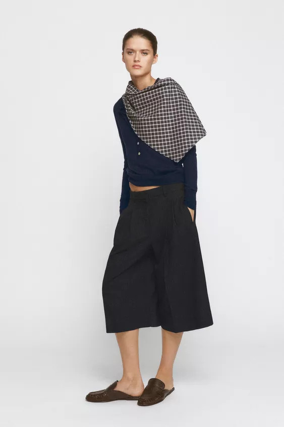 PLEATED PINSTRIPE BERMUDA SHORTS ZW COLLECTION | Zara US