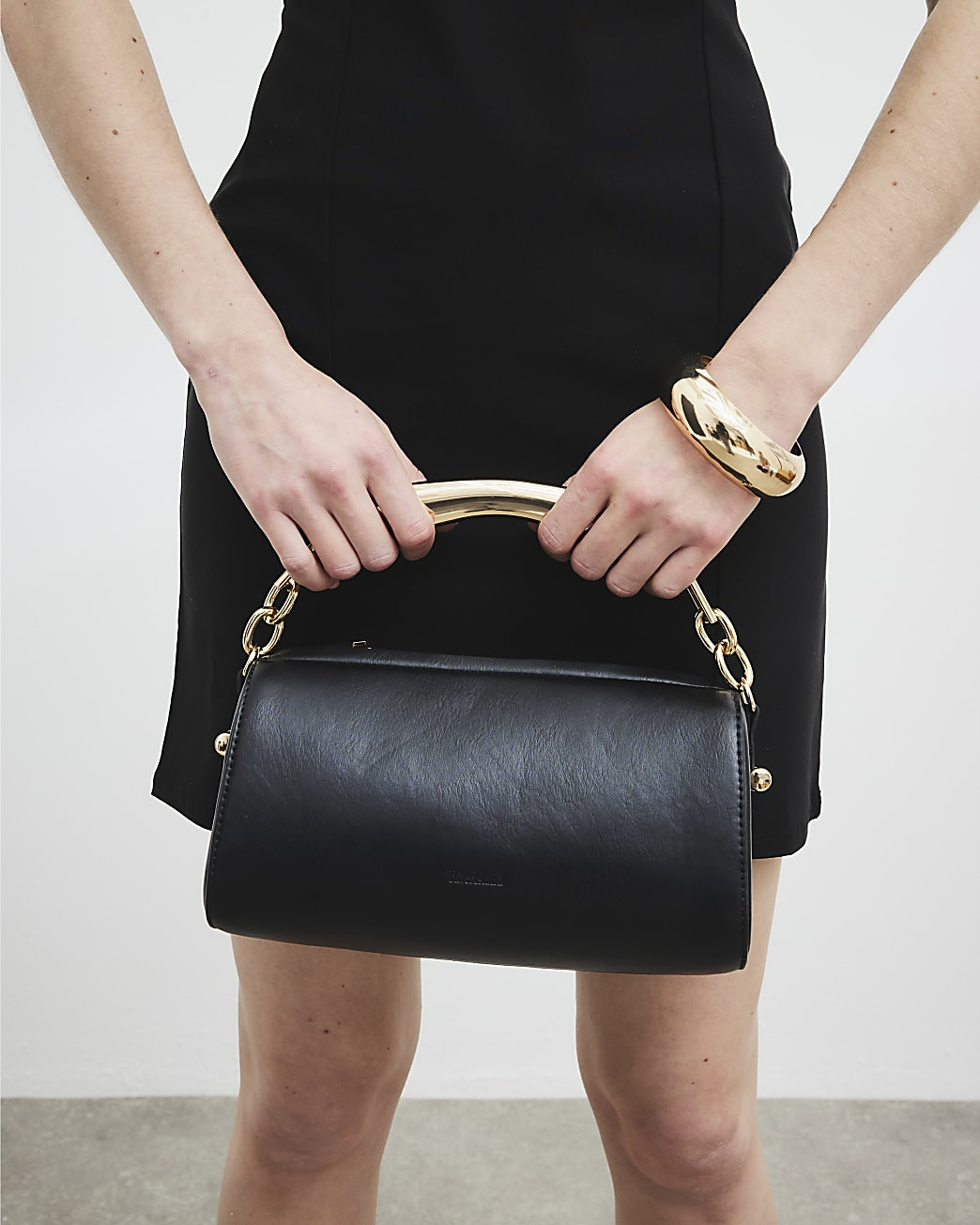 Black Faux Leather Cross Body Bag | River Island UK & IE