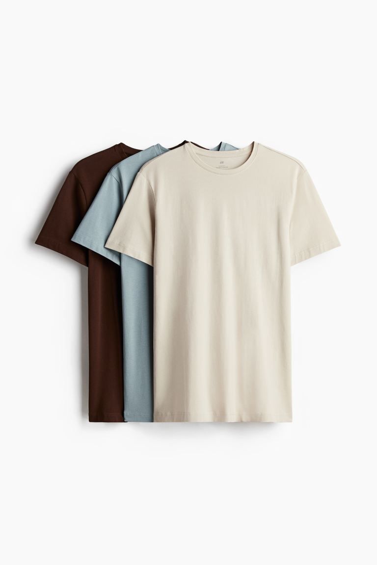 3-pack Slim Fit T-shirts | H&M (US + CA)