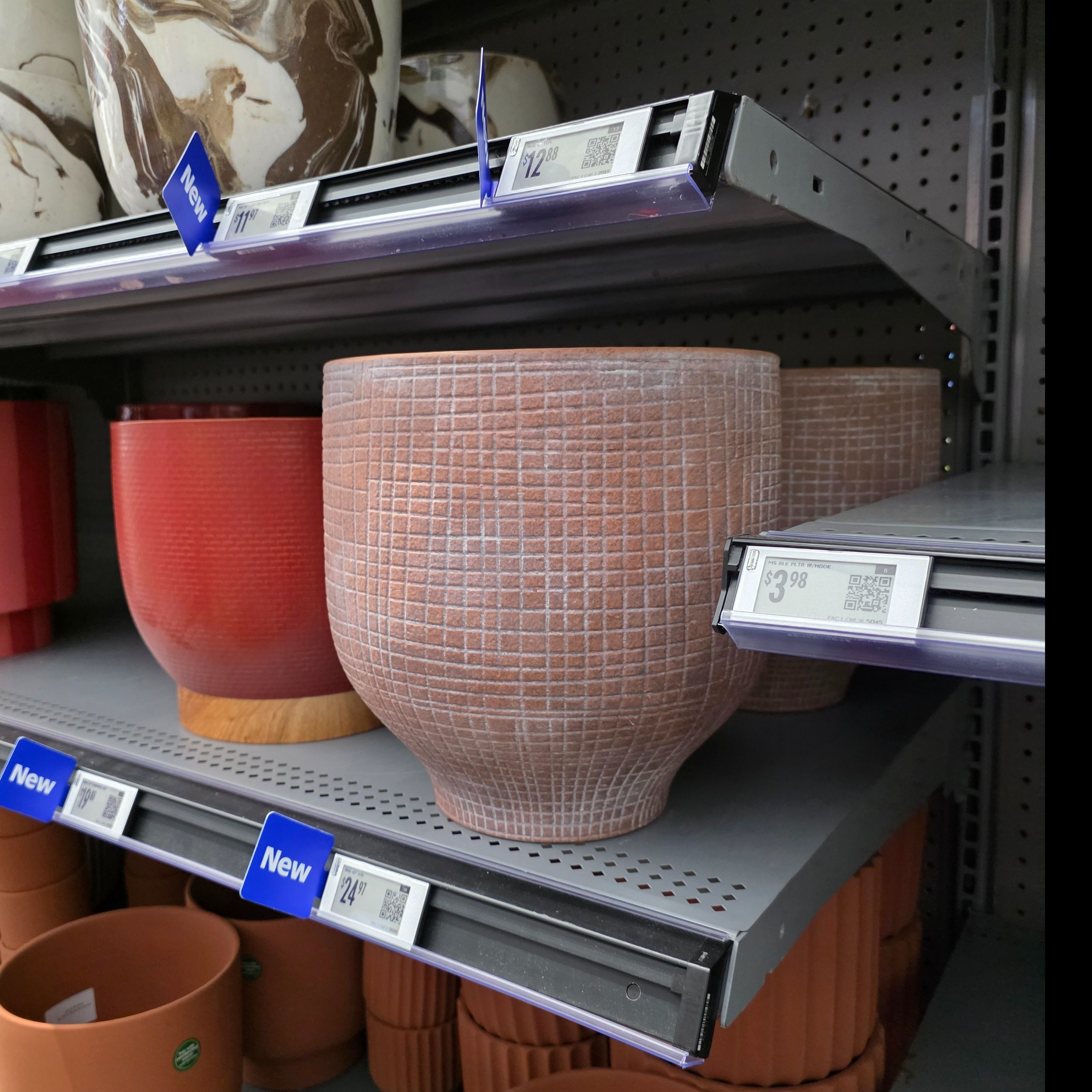 Textured planter that does all the work 🌿 This ceramic planter features a woven-inspired pattern and warm, earthy tones that add depth and character to any space. Perfect for indoor or outdoor use - an easy way to elevate your plants and bring in that natural, collected look. #planter #walmart 

 #LTKSeasonal #LTKHome