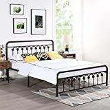VECELO Vintage Metal Bed Frame Platform with Headboard and Footboard/No Box Spring Needed,Premium St | Amazon (US)