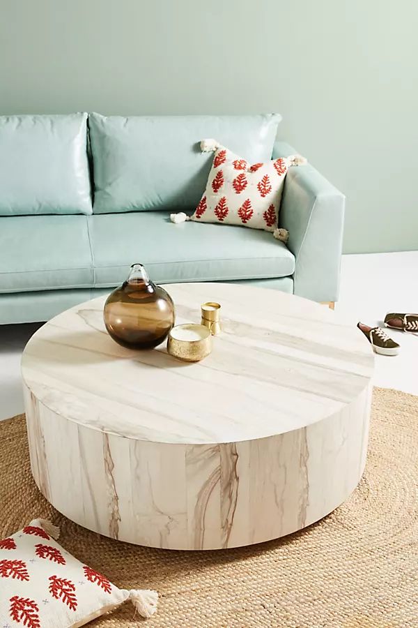 Swirled Drum Coffee Table By Taracea in Assorted Size S | Anthropologie (US)