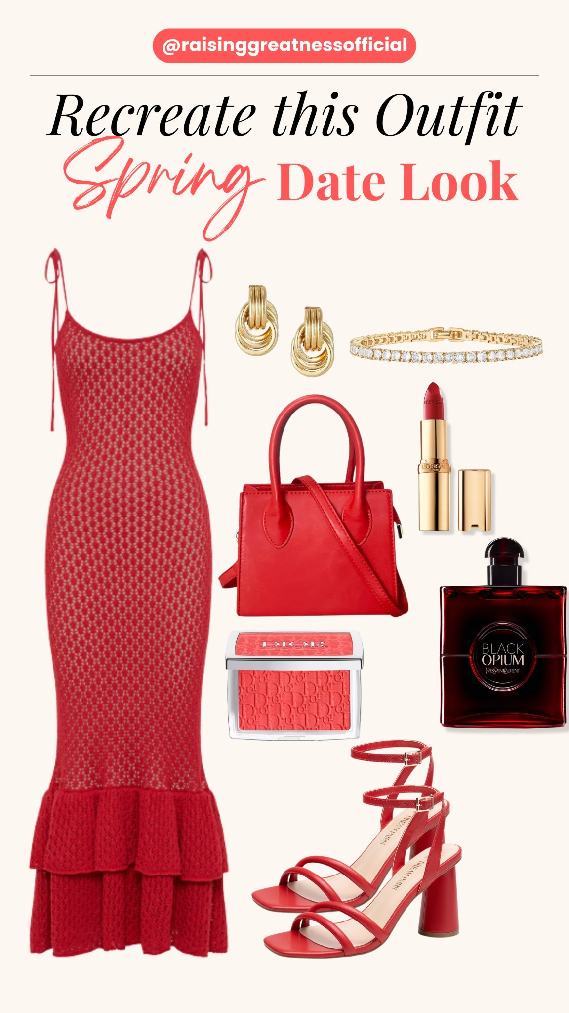 🌹 Recreate this stunning Spring Date Night Look! 🌹 This bold and elegant red ensemble is perfect for a romantic evening or a stylish night out. Featuring a chic knit dress, statement heels, classic gold jewelry, and luxe beauty picks, this outfit is all about confidence and sophistication. Complete the look with a sultry fragrance and a bold red lip! ❤️✨

📌 Save this for outfit inspiration! #SpringFashion #DateNightOutfit #ChicStyle #RedDress #FashionInspo #ElegantLooks #SpringTrends #LuxuryStyle

#LTKStyleTip #LTKBeauty #LTKSeasonal