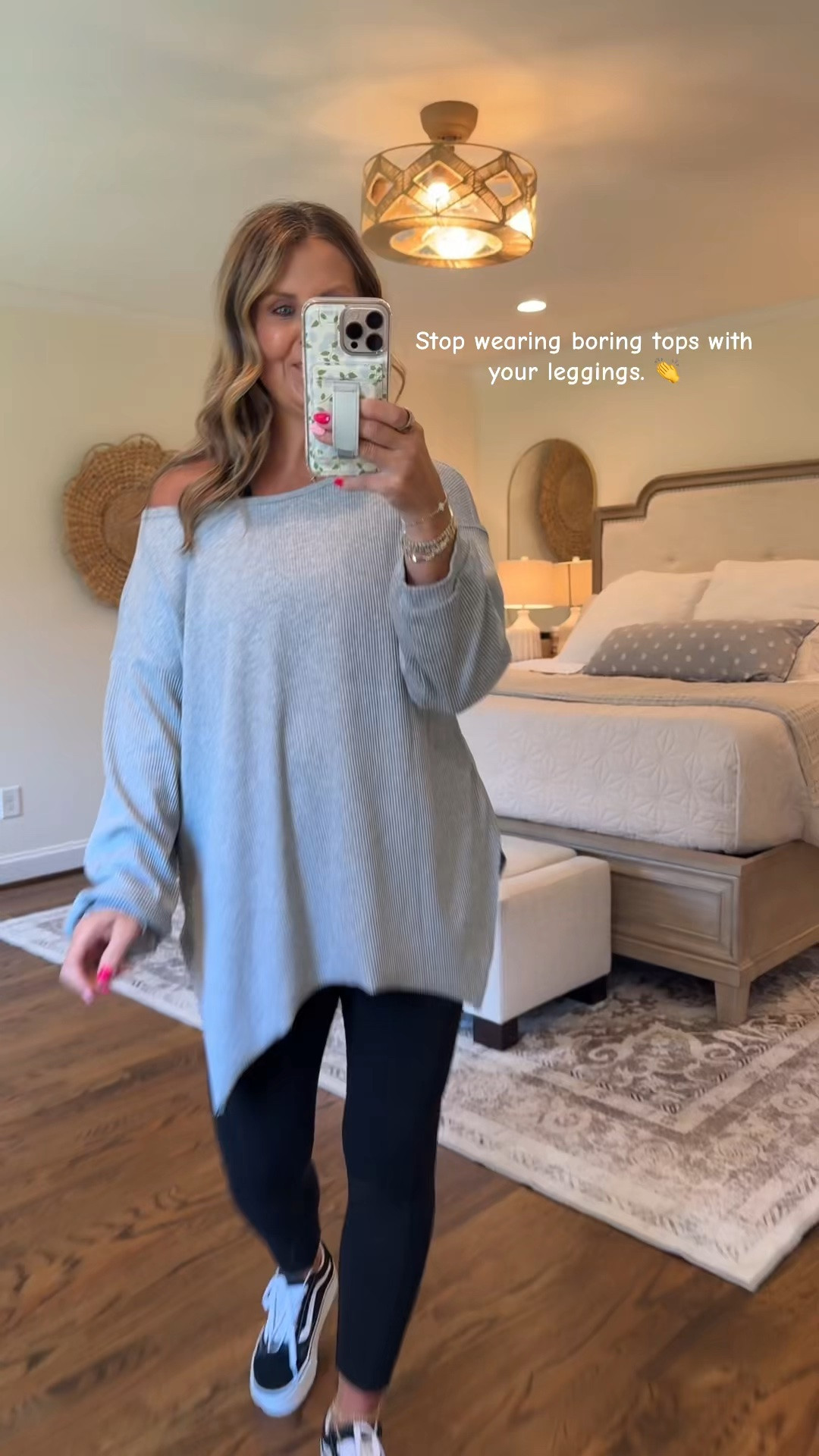 The kind of top you’ll reach for on repeat 🤍 This oversized ribbed tunic is buttery soft, effortlessly flattering, and perfect with leggings, denim, or biker shorts. The off-the-shoulder neckline gives it just the right amount of style while still being comfy enough for everyday wear.

#LTKStyle #LTKFinds #EverydayStyle #AmazonFashion #CasualOutfit #Over40Style #FallFashion #ComfyStyle #OversizedTop #WardrobeStaple