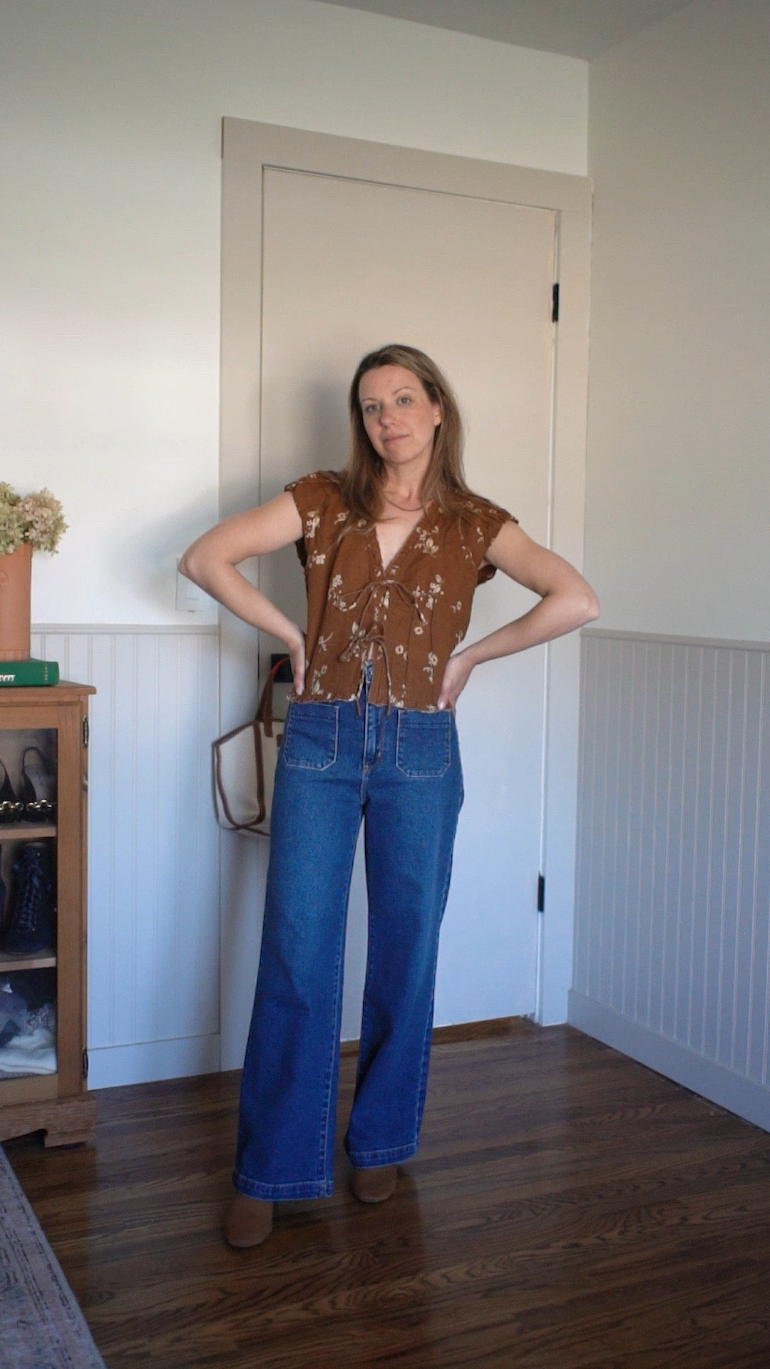 A perfect winter to spring transition outfit 