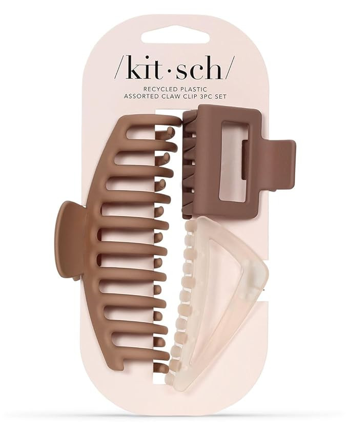 Kitsch Large Assorted Hair Clips for Women, Medium Open Shape Hair Claw Clips for Thick Hair, Sma... | Amazon (US)