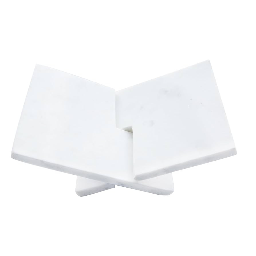 Bloomingville Decorative Marble Book Holder, White | Amazon (US)