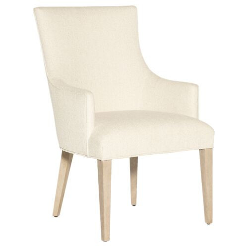 Westwood Upholstered Linen Arm Chair - Polished Limestone/Tillson Cloud - Hooker Furniture - Beige | One Kings Lane