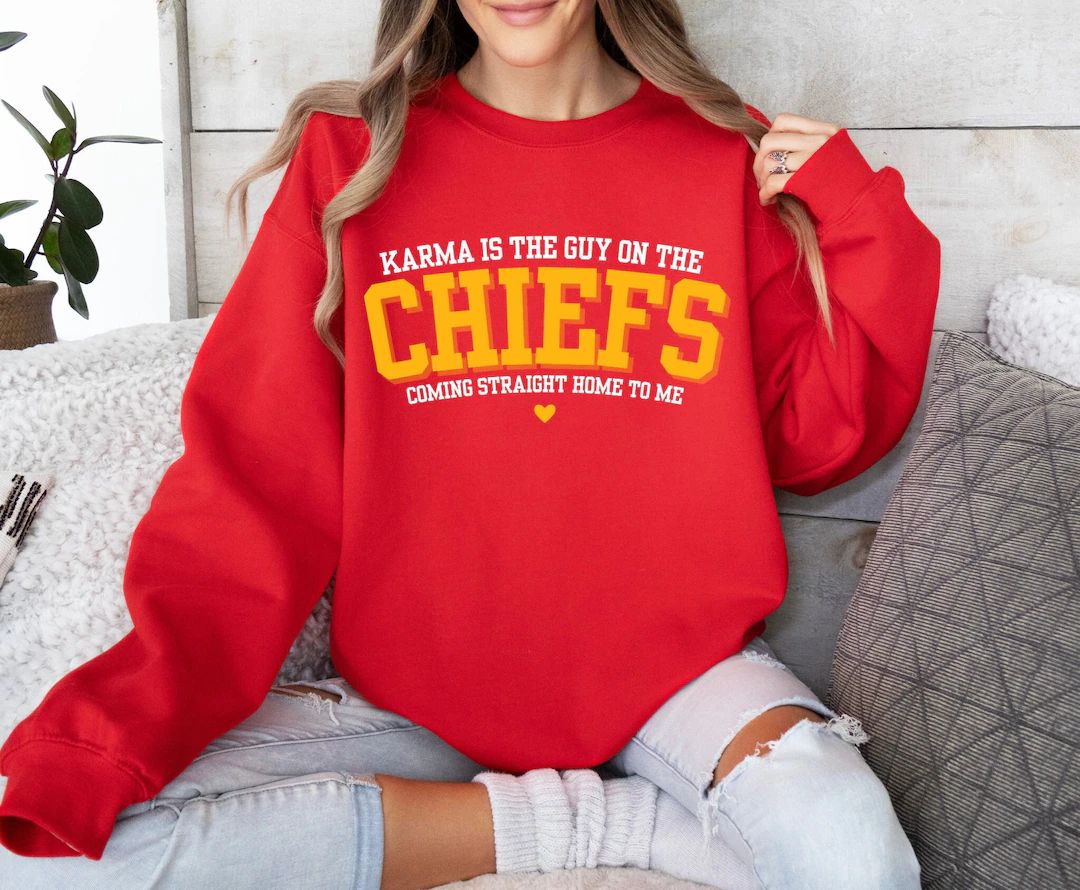 Chief Womens Sweatshirt, Chiefs Crewneck, Chiefs Taylor Sweatshirt Travis Kelce Football NFL Shir... | Etsy (US)