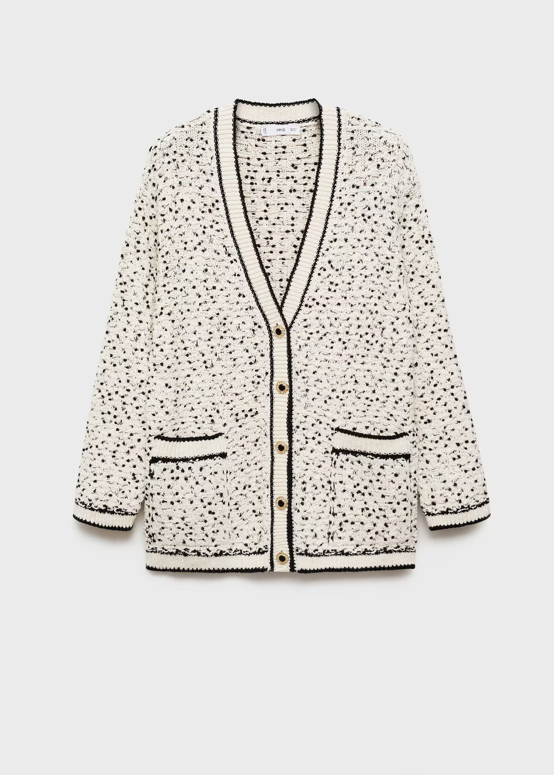 Flecked oversize cardigan - Women | MANGO United Kingdom | MANGO (UK)