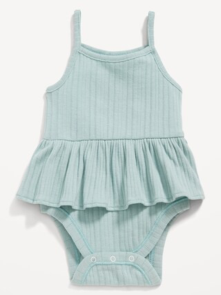 Sleeveless Pointelle-Knit Peplum Bodysuit for Baby | Old Navy (US)