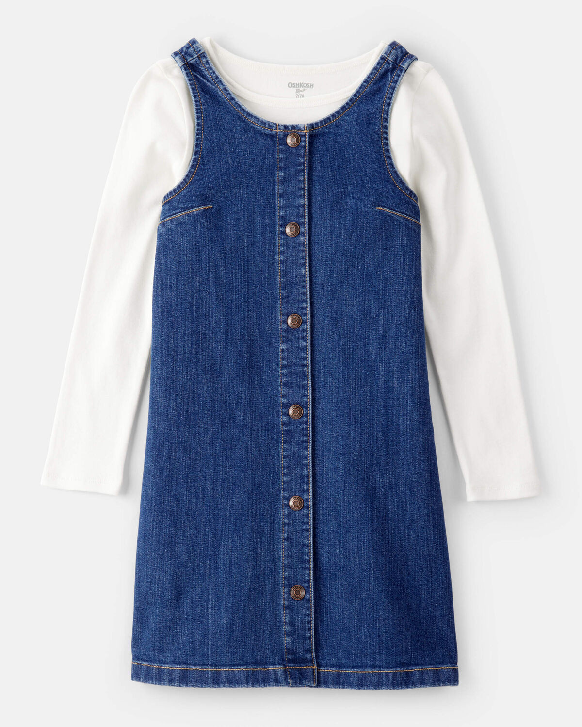 Girls 2-Piece Denim Long-Sleeve Dress Set | Carter's Inc