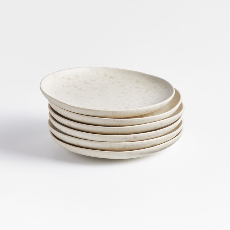 Douzee Aperitifs Plates, Set of 6 by Athena Calderone | Crate & Barrel | Crate & Barrel