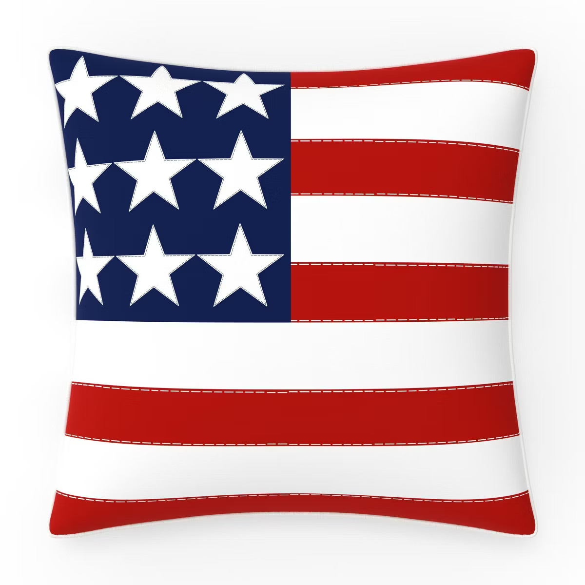 18"x18" Outdoor/Indoor One Flag One Nation Square Throw Pillow Red - Pillow Perfect: Americana Ve... | Target