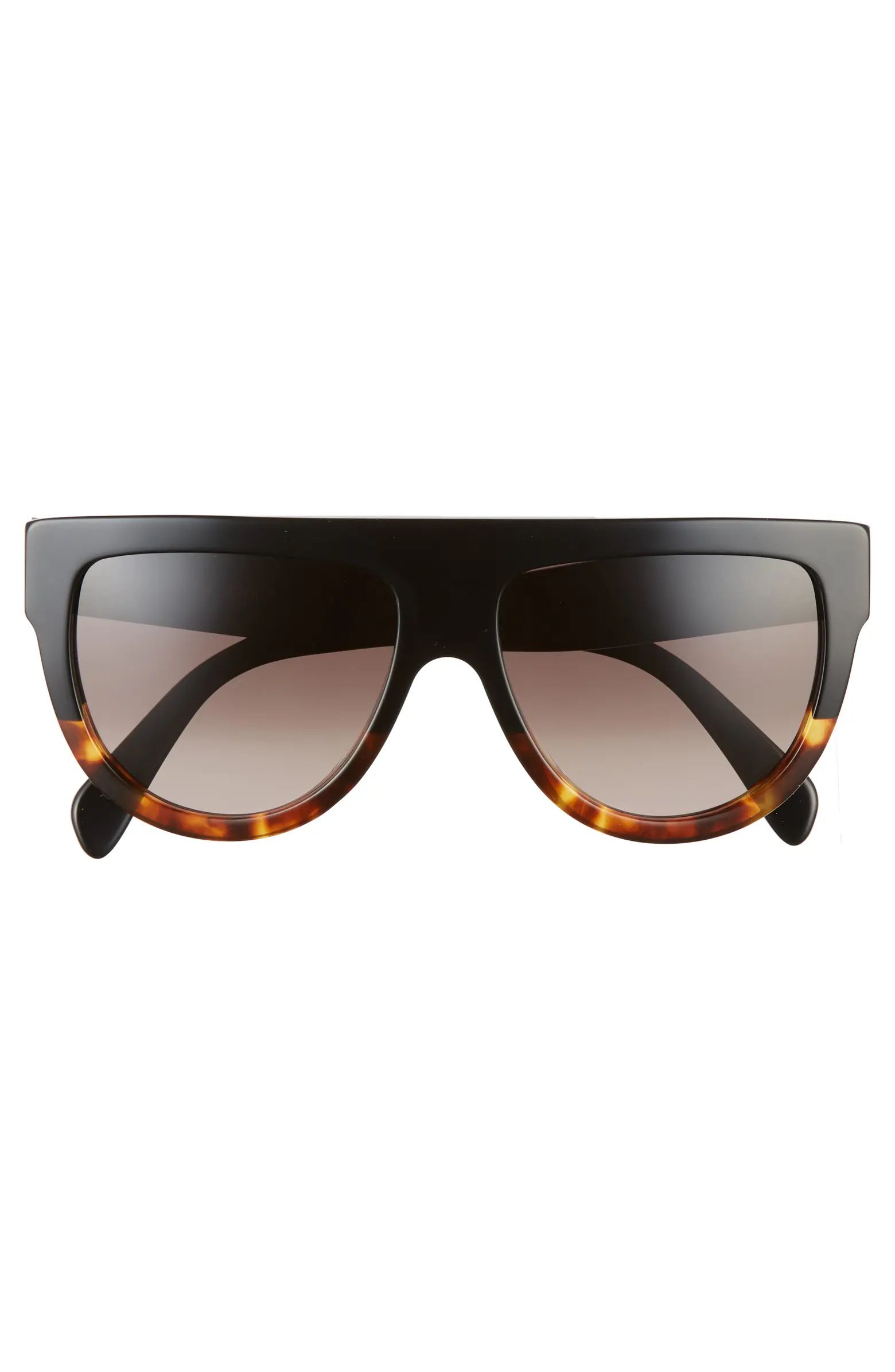CELINE 58mm Universal Fit Flat Top Sunglasses | Nordstrom | Nordstrom