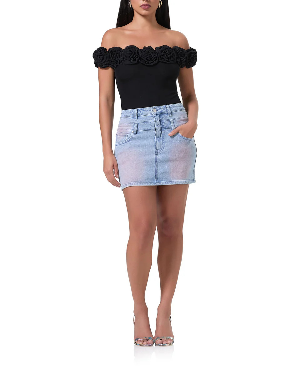 Solange Rosette Bodysuit - Noir | ShopAFRM