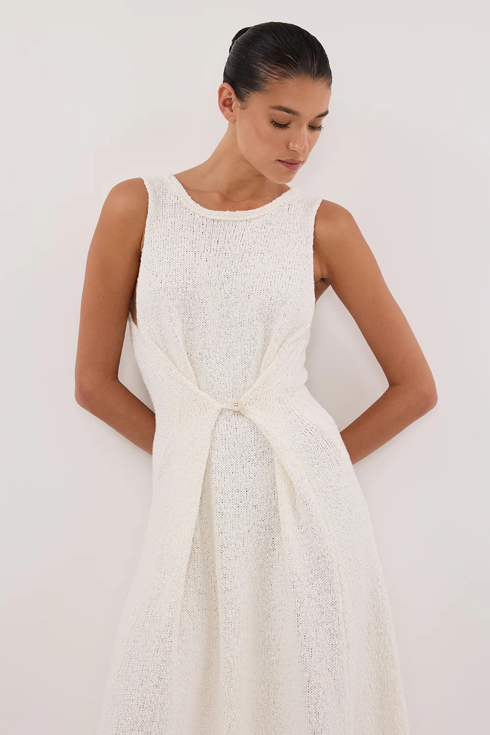 SUE OFF WHITE KNIT MAXI DRESS | DISSH