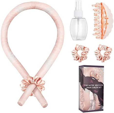 Satin Heatless Hair Curler Set,Hair Curlers to Sleep In,Heatless Curling Rod Headband,Soft Foam H... | Amazon (US)