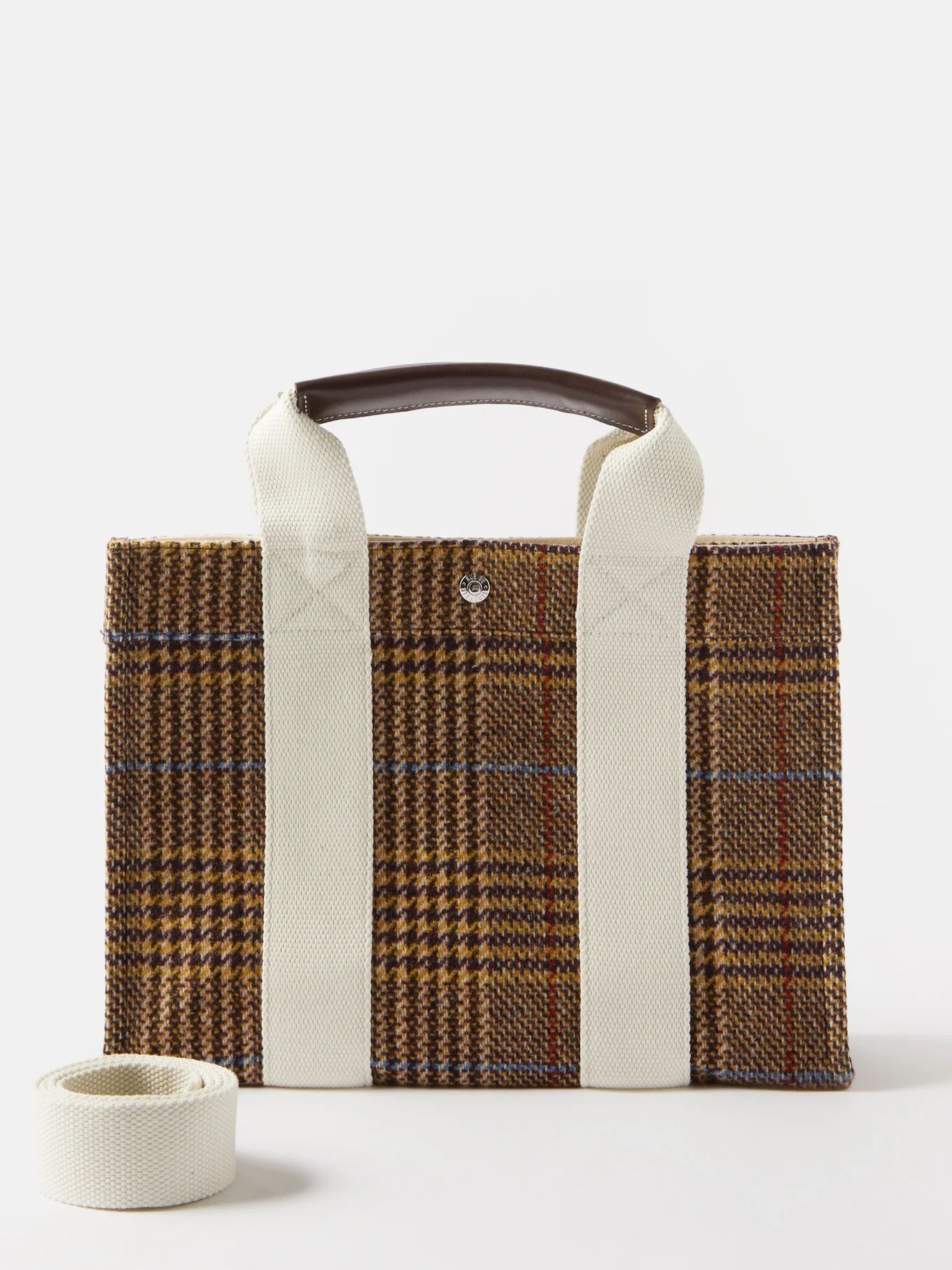 Tote medium Prince-of-Wales checked-wool bag | Rue De Verneuil | Matches (US)