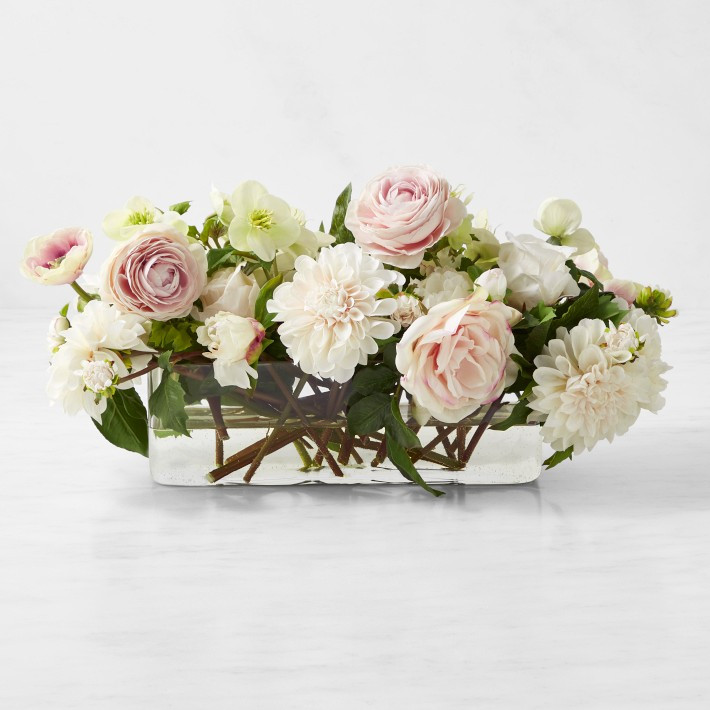 Famille Rose Faux Floral Arrangement | Williams-Sonoma