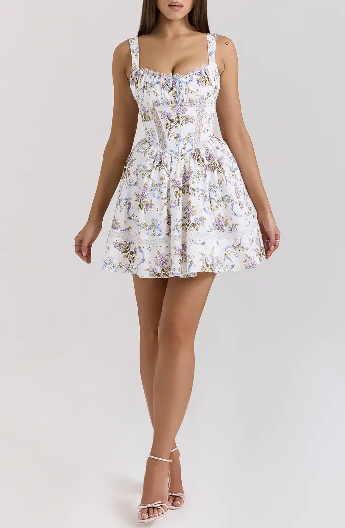 HOUSE OF CB Kimmie Floral Minidress | Nordstrom | Nordstrom