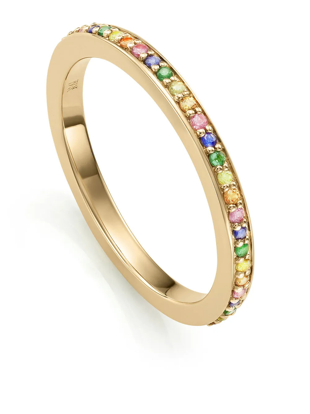 Monica Vinader Skinny Sapphire Eternity Ring | Gold | FARFETCH CN | Farfetch (CN)