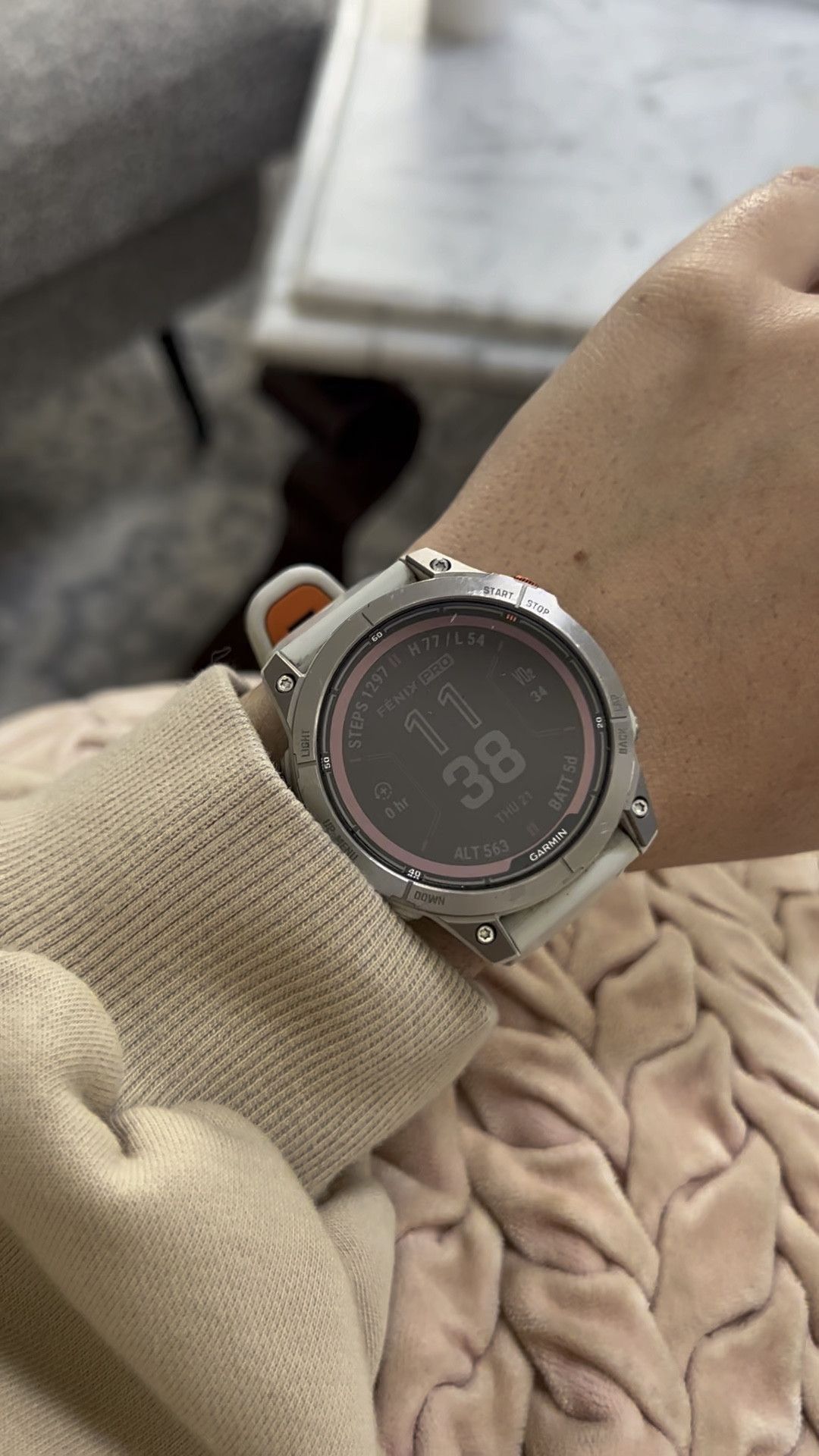 This watch!! I’m an avid outdoors person and I value having my Garmin Fenix on me at all times for tracking, safety, and reliability. It looks cute to ☺️

The preview is showing the darker band. I’ve listed my exact specs below. #getoutthere! 

Details: Garmin Fenix 7 - Pro Solar Sapphire edition in titanium fog with ember orange band

#LTKGiftGuide #LTKmidsize #LTKHoliday